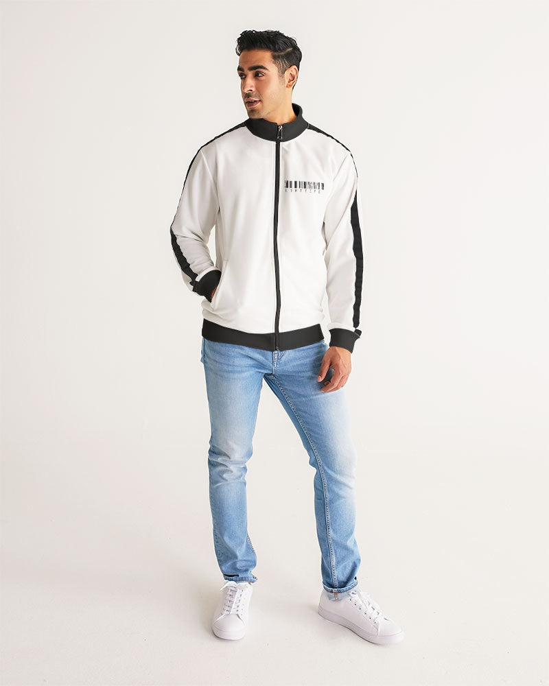 Men's All-Over Print Stripe Sleeve Track Jacket